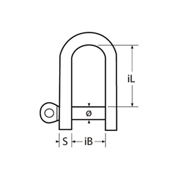 Technische Zeichnung zu FlachschÃ€kel 8mm, rund  (Edelstahl)