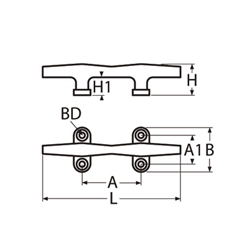 Technische Zeichnung zu Rundklampe 125mm (Edelstahl)