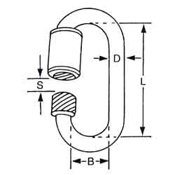 Technische Zeichnung zu Schnellverschluss 3,5mm (verzinkt)