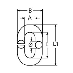 Technische Zeichnung zu C-Ring Verbinder 5mm (Edelstahl)