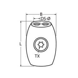 Technische Zeichnung zu Drahtseilklemme Eiform 4mm (Edelstahl)