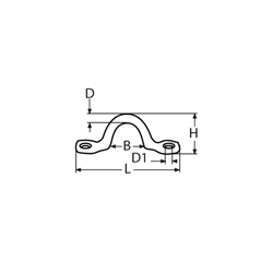 Technische Zeichnung zu Edelstahl (NIRO) Halter A4 8mm