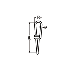 Technische Zeichnung zu Knotenkette 2,5mm, 30m, DIN 5686 (Edelstahl)