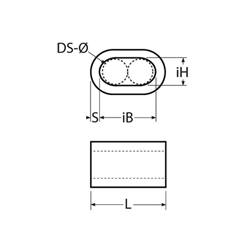 Technische Zeichnung zu Pressklemme 1mm (Aluminium)