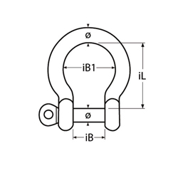 Technische Zeichnung zu SchÃ€kel geschweift/4mm (Edelstahl)