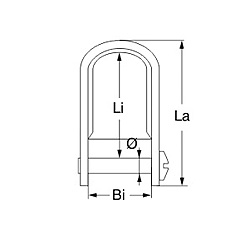 Technische Zeichnung zu FlachschÃ€kel M4, 11mm mit Schlitzschraube (Edelstahl)