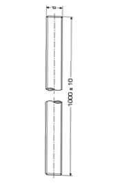 Technische Zeichnung zu Gewindestange DIN976 M12x1000mm (verzinkt)