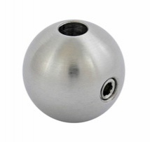 Kugel-Klemmstopper, geschliffen M5, für 5mm-Drahtseil (Edelstahl